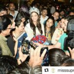 Srinidhi Ramesh Shetty Instagram – To return to my Country, my people at airport cheering for INDIA, now that’s an experience absolutely worth it👻💖
At Mumbai International Airport welcomed my Family, Friends, Times Team @missindiaorg 💖

Thank you everyone who came to welcome me at the Chatrapati Shivaji International Airport, Mumbai India. It was such an overwhelming feeling to hear India, India everywhere. What an awesome feeling. Thank you for all the love. Thank you @misssupranational for making this possible. Love to everyone who made me who I am! 
Outfit by Namrata Joshipura
Fashion Director: Kavita Lakhani

#Gratitude #Humbled #MissSupranational2016 #MissSupranational #MissSupranational2016 #SrinidhiShetty #GlobalBeautiesGrandSlam #MissosologyBig5 #india 😍😍
