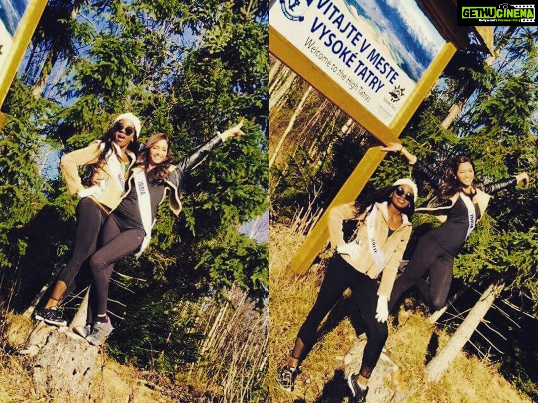 Srinidhi Ramesh Shetty Instagram - With one of the most fun and coolest person I hv com across #misshaiti πππ #MissSupranational #MissSupranational2016 #OfficialMobstar #SupraShow #SupraProduction #horizontresort #family #familyholiday #tatry #hightatras #GlobalBeautiesGrandSlam #MissosologyBig5 π