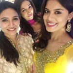 Srinidhi Ramesh Shetty Instagram - #muchlove u both❤❤ #Repost @asha.bhat with @repostapp ・・・ Last night with these two lovelies 😘🌸 #diwalibash #diwalitime #traditional #gettogether #funtime #danceparty#deepavali#party 💝💝