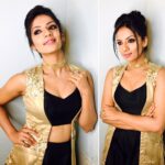 Sruthi Hariharan Instagram – #Vismaya promotions at DANCE DANCE JUNIORS :) The film releases tomorrow- the 28thof July … which also incidentally happens to be my mother’s birthday 😍 So happy birthday Amma darling And welcome to the world #Vismaya #Nibunan 🙂
Wearing a creation by @_nishra_ 
Chain from HnM 
Nosepin, I fell madly in love with is from #karmasuthrajewelry – thank you Divya Thomas for this :) Ring from Kader Jewellery 
Annnnd @vyduryalokesh to my rescue… with black smokey eyes and some magical products… I love the make up, so thank you love …♥️ #Itsthefridayagain #karmasuthranosepin #boldgold #dressup #updos