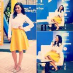 Sruthi Hariharan Instagram - OK I have to say this ... @sixbuttonsdown I absolutely adore your collection of formal wear :) This fun yellow skirt and white top was picked out from there by most of our favorite stylist @nisharakiran :) Mup- @shivugowda2011 PC: Rakesh