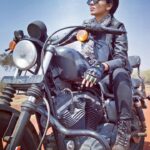 Sruthi Hariharan Instagram - As an ode to all the lady bikers who inspire and fascinate me ... Very excited to share with you all, our next experiment in Kannada cinema :) In not just the capacity of an actor, I will be exploring newer roles and responsibilities- which has me even more kicked about this one 😊 Will share more details soon with the Title of the film and a Teaser too :) MUP: @shivugowda2011 Stylist : @nisharakiran Hairstyle : @shivraj #breakingStereotyes #WomenRising #Kalaathmika