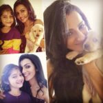 Sruthi Hariharan Instagram - Swaksha and snowy :) not a dull moment on set cos of these two :)