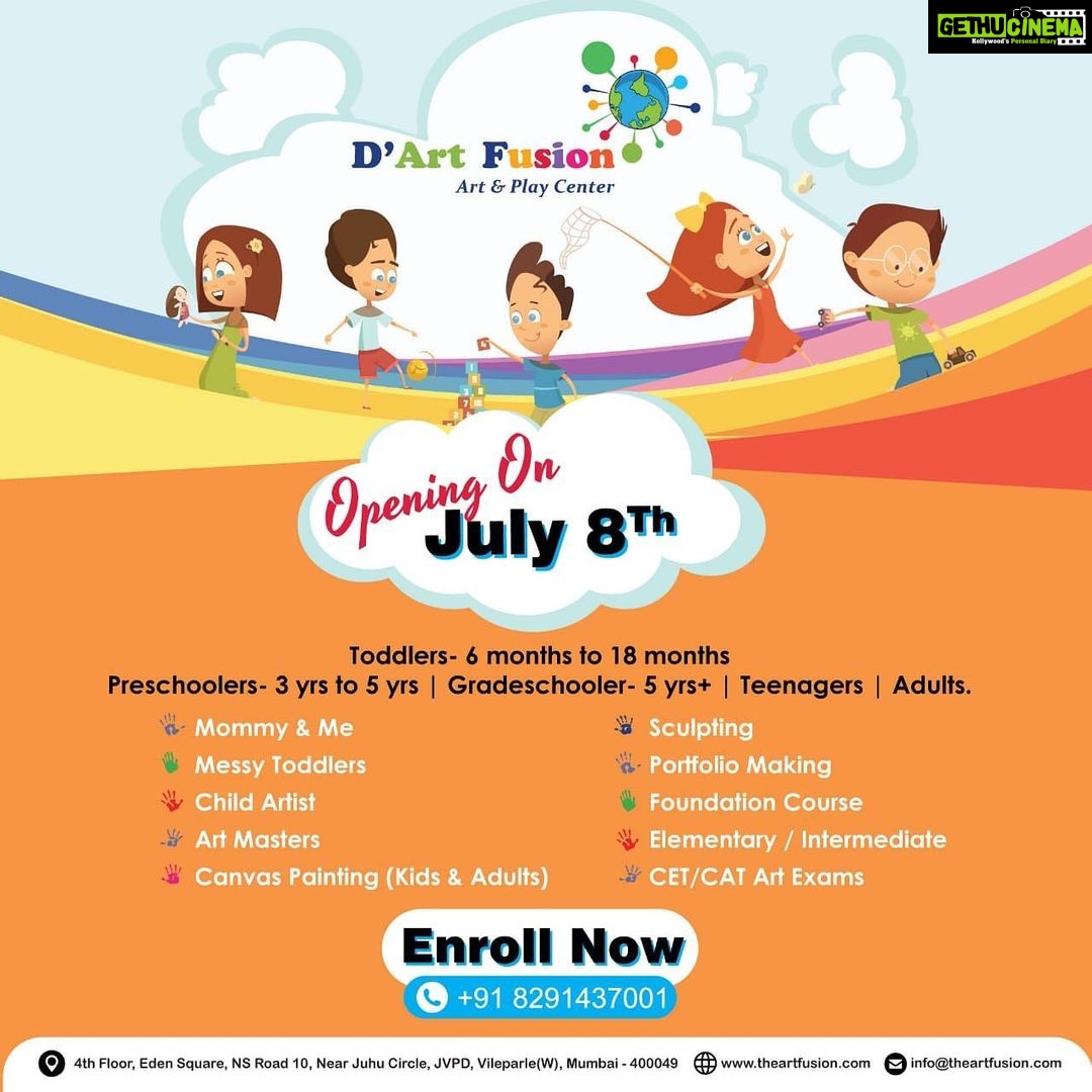 Sunny Leone Instagram - Hey everyone! Proud to announce the grand opening of our newest venture and passion project. D’ Art Fusion @theartfusionjuhu opening —- Monday July 8th —- we are so excited to welcome all to the newest state of the art facility and creative space. This unique space allows toddlers , children of all ages and beyond, learn and be creative with no limitations. Can’t wait to see you everyone !!! Hours 9am-8pm: 7 days a week :))) ❤💥 🖼 @sunnyleone @sanjanaasher @dishankkamdar @suncitystore @theartfusionjuhu Www.theartfusion.com