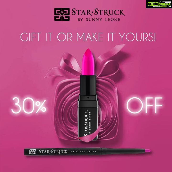 Sunny Leone Instagram - What do you say to Unflattering shades and Dry Lips? " . Not Today!" . . Now get #AnniversaryEdition at a flat 30% OFF only on www.suncitystore.com Get em' now before they are sold out! #SunnyLeone #fashion #cosmetics #StarStruckbySL #LuxuryLips #luxury #luxurylifestyle #LipFluencer