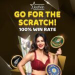 Sunny Leone Instagram - Time to gear up for T20-themed scratch card game available only on JeetWin App. With a 100%-win rate, you can win up to INR 100,000 😱 #SunnyLeone #T20 #100%WinRate #ScratchKaroWinKaro #JeetWin