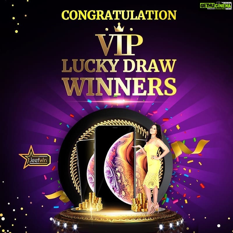 Sunny Leone Instagram - Congratulations to all the VIP lucky draw winners  who have won IPHONE XS MAX and other Cash Prizes from @jeetwinofficial  #KeepPlaying #KeepWinning only on JeetWin! Register and get