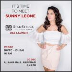 Sunny Leone Instagram – Hello dubai, Lets meet!!
I will be at DWTC, Dubai tomorrow  @ 10AM
and
at Al raha mall, Abu Dhabi on 20 Dec @ 6.45pm for the official launch of my cosmetic Line @starstruckbysl in UAE! It will be available at concept brands stores in UAE! @cbbcsale

See you’ll there 😘 Dubai, United Arab Emirates