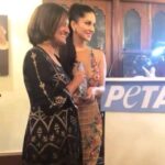 Sunny Leone Instagram – I can’t thank @petaindia @peta enough for this amazing moment. 
The fight against cruelty towards animals won’t end but we can change people and the way they think and how they treat animals. 
I will always try my best to be the best human being I can to animals and speak for them always!