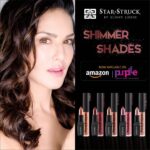 Sunny Leone Instagram – #Shimmer shades now available on
@amazondotin and @letspurplle along with @starstruckbysl official store: www.suncitystore.com 
#SunnyLeone #fashion #cosmetics #StarStruckbySL #LipLiner #Lipcolor #IntenseMatteLipstick #LiquidLipColor #newlaunch #NewShades