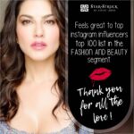 Sunny Leone Instagram – Feels great to TOP the Instagram influencers top 100 list in the fashion and beauty segment. Thank you for all the love! 😍
#SunnyLeone #hypeauditor #instagram #fashion #beauty @hypeauditor