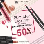 Sunny Leone Instagram – 50% OFF!! You read it right!! Now buy any 3pc LipKit and Get any #StarStruckbySL products at a flat 50% OFF!!
Offer valid only on www.suncitystore.com and till stocks last

#SunnyLeone #fashion #cosmetics #StarStruckbySL #LipLiner #Lipcolor #IntenseMatteLipstick #LiquidLipColor #newlaunch #NewShades #offer