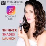 Sunny Leone Instagram - Hey everyone!! I am so excited to announce that I will be launching my #Shimmer Diwali edition shades tonight at 9pm IST LIVE !! Stay tuned for some more exciting news as well 🤩 #SunnyLeone #NewShades #newlaunch #ShimmerShades #LIVE