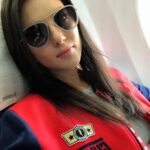 Sunny Leone Instagram – Morning selfie with my @gullylivefast bomber on and @iarrasunglasses shades!!