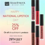 Sunny Leone Instagram - Have you got yours yet? This offer is valid only till stocks last!! This offer is only available on www.suncitystore.com and don't forget to use the code SUNNY during checkout. #SunnyLeone #fashion #cosmetics #StarStruckbySL #LipLiner #Lipcolor #IntenseMatteLipstick #LiquidLipColor #Sale #offer @starstruckbysl