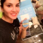 Sunny Leone Instagram – Thanks @physique57mumbai for this cute basket! Enjoy kicking butt in the gym! Love this magnet “Avoid Snaccidents” haha thanks @@itsclairb