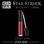 Sunny Leone Instagram - #StarStruckbySunnyLeone - #CherryBomb. This Liquid Lip Color is Specially curated to fit your latest obsession and is flattering on a wide range of skin tones. A Staple in every Makeup bag! @starstruckbysl Worldwide launch: 15.03.2018 @suncitystore @DanielWeber99