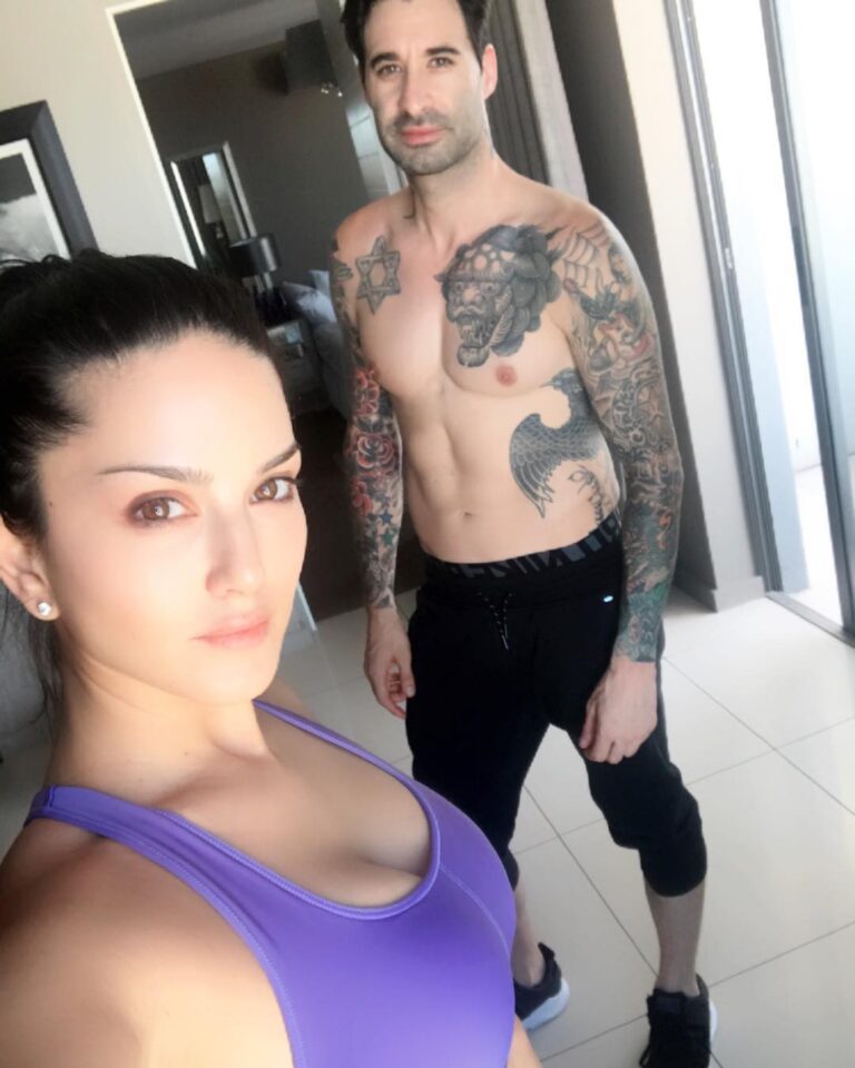 Sunny Leone Instagram - My workout partner @dirrty99 ;)