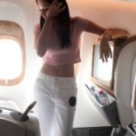 Sunny Leone Instagram – On a plane again!