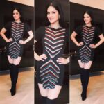 Sunny Leone Instagram - Love this mini beaded dress by @rockystarofficial styled by @hitendrakapopara