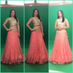 Sunny Leone Instagram - Super cute outfit styled by @hitendrakapopara Top by @Hitendrabhakti ,Lehenga @yashodharaofficial &Earrings @irta139