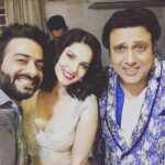 Sunny Leone Instagram - Bucket list!! Govinda!!! So amazing to meet him! And love love his wife Sunitaji 😎🤓