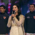 Sunny Leone Instagram - A moment I will never forget singing the Indian Nataional Anthem for @starsports_prokabaddi https://www.facebook.com/sunnyleone/videos/503787609829389/