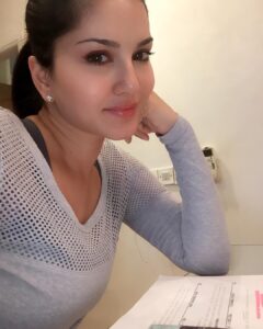 Sunny Leone Instagram - Finished my Hindi assignment...read my lines...done my homework 🤓 now just waiting for my teacher to whip my Hindi into shape :)