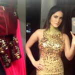 Sunny Leone Instagram – Love my look tonight!! Thanks @hitendrakapopara and @karishmanaidu14 thanks @nitashawahi for make up and @tomasmoucka