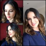 Sunny Leone Instagram – Pretty beachy waves for hair and  bronze smoky bronze eyes with coral lip colour. All by @tomasmoucka  xoxo