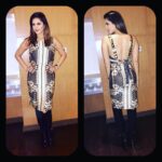 Sunny Leone Instagram – Such a cool printed dress with knee high boots! Thanks @Divaatfashion