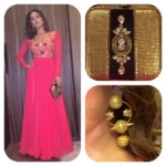 Sunny Leone Instagram – Dress by @aneehka  Earrings @house_of_devasya  @viralmantra and my clutch – @garemaofficial