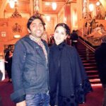 Sunny Leone Instagram – Me and my bro @sundeep1901 at the theatre last night. So much fun hanging with my family.
