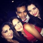 Sunny Leone Instagram - @itsbearface09 @catherinecoker28 and Hitesh partying it up in town!!