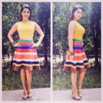 Sunny Leone Instagram – Thank you so much @mayyurrgirotra for my super fun summery outfit for Kuch Kuch Locha Hai promos today! Love it!