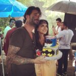 Sunny Leone Instagram - @dirrty99 @danielweber99 birthday cake!! Superman and batman!!