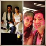 Sunny Leone Instagram - @dirrty99 before and after Holi Party!! @danielweber99