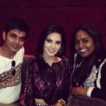 Sunny Leone Instagram – Hitesh me and Jeeti on set today