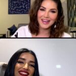 Sunny Leone Instagram – With @swativerma and Me talking about make up and being glamorous!! @swaticosmetics @starstruckbysl