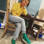 Sunny Leone Instagram – Super cold in LA now!! The fuzzy green socks are out! Lol Los Angeles, California