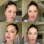 Sunny Leone Instagram – Didn’t take much to create this gorgeous look with @starstruckbysl cosmetics!!
.
.
Testing the new #Starstruck rust color corrector and concealer 
Face: HD loose powder 
Eyebrow: #StellarEyes brown brow
Eyes: #StellarEyes Volumizing mascara 
Lips: #BerryGlimmer Lipstick
.
.
#SunnyLeone Mumbai, Maharashtra