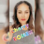 Sunny Leone Instagram – If there’s one shade of lipstick that looks good on absolutely everyone, it’s #CherryBomb . 
There’s a ferocity to a red lip that can’t be achieved by any other colour. 

Available on www.suncitystore.com 

#SunnyLeone #fashion #cosmetics #red #luxury #luxurymakeup #intensemattelipstick