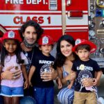 Sunny Leone Instagram - Can’t thank them enough for teaching the kids about fire safety and also making them so happy. Some things in life are priceless and this moment was one of them. Selfless community helpers showing kindness to our family! Thank you station 88!! @dirrty99