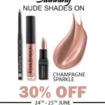 Sunny Leone Instagram - It's time to go #NUDE on your Lips 💄💋 . #BabyDoll | #Caramello | #SugarPlum | #ChampagneSparkle These shades will be at flat 30% OFF only on www.suncitystore.com and till stocks last!! 24-25th June #SunnyLeone #fashion #cosmetics #MadeInIndia #sale #luxurymakeup #luxurylifestyle #crueltyfreemakeup #crueltyfree Los Angeles, California