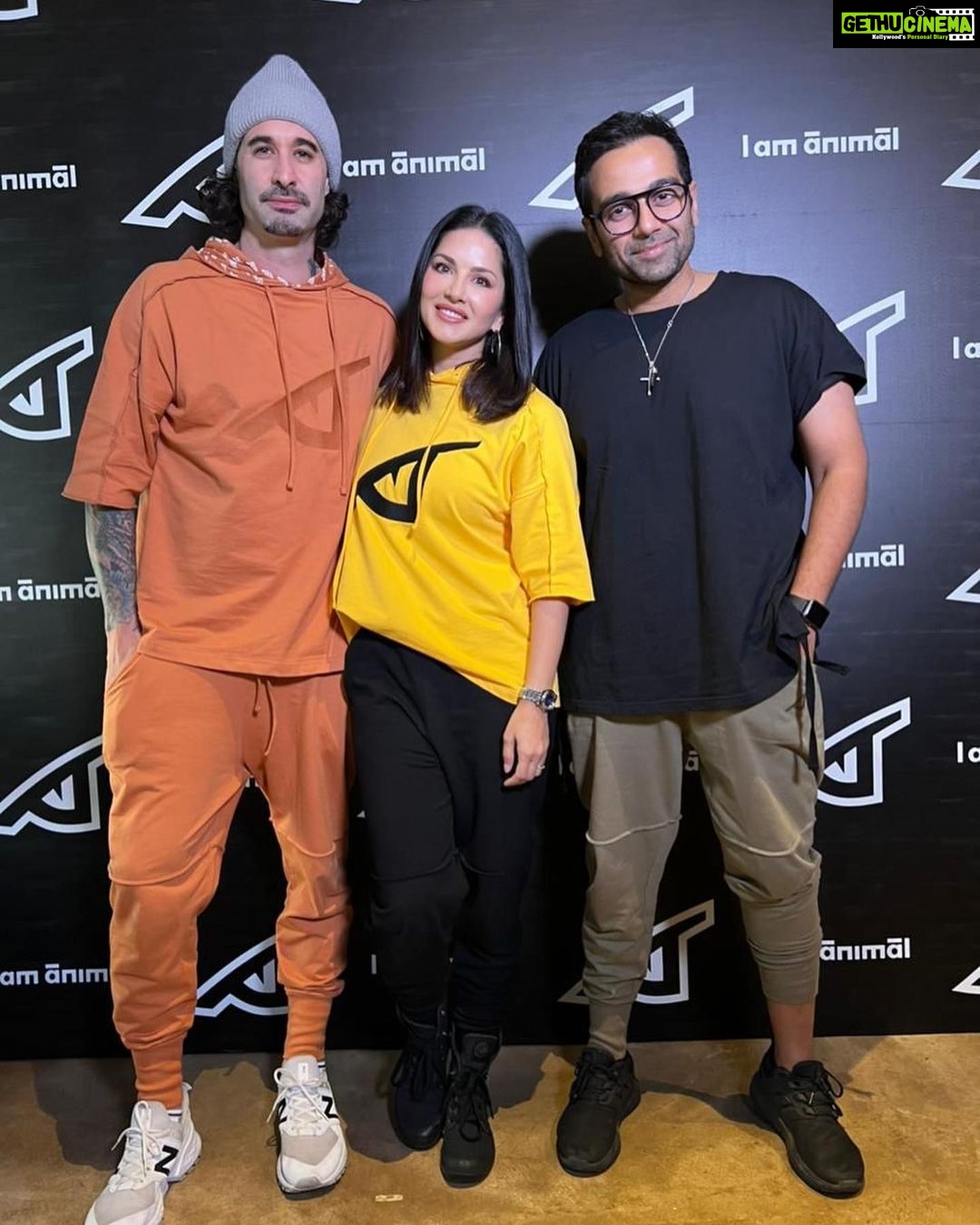 Sunny Leone Instagram - The @iamanimalofficial trio @dirrty99 &  @kunalavanti Kunal Avanti, Sunny Leone and Daniel Weber host a riveting  afternoon at the launch of their new label, I Am Animal. Spotted