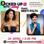 Sunny Leone Instagram - A bit of Laughter goes a long way in times like these and to make you smile and laugh more..I have the very funny and very hilarious @neetipalta joining me as the next guest on @lockedupwithsunny today at 2.30pm IST! . . Bringing you a little smile while #LockedUp 😷 #LockedUpWithSunny brought to you by @starstruckbysl Sunny Leone