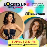 Sunny Leone Instagram - Hey everyone! @karishmaktanna is joining me today on @lockedupwithsunny So excited because we have known each other for a very long time! So happy to have her a part of this!! #lockedupwithsunny