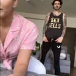 Sunny Leone Instagram - 30min before the next @lockedupwithsunny episode with @shahdaisy A little of what happened on one of the last episodes with @dirrty99 #lockedupwithsunny