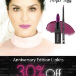 Sunny Leone Instagram - Time to UP your GLAM GAME at home! #AnniversaryEdition shades will be now available at 30% OFF Sale only on www.suncitystore.com and till stocks last! Offer starts tonight at 12am IST #SunnyLeone #fashion #cosmetics #offer #OOTD #sale Sunny Leone
