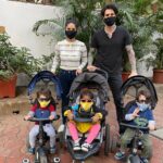 Sunny Leone Instagram – A new era! So sad that my kids have to now live like this but it’s necessary. 
Training toddlers to wear a mask Day 1… @dirrty99 and Nathalina team family effort!